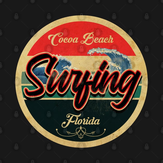 Cocoa Beach, Florida Surf by CTShirts