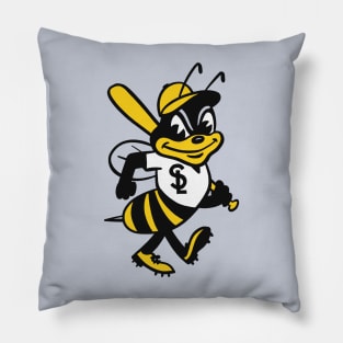 Salt Lake Bees - Retro Bee Mascot Pillow