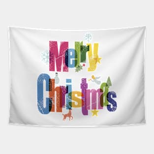 Merry Christmas Spectrum Tapestry