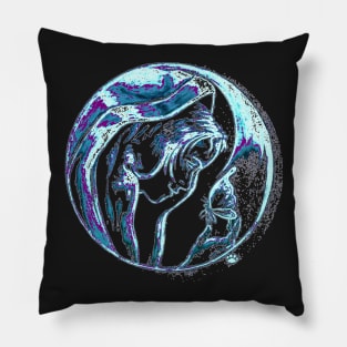 Soul to Soul Girl and Butterfly Meeting Pillow