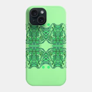 alien mirror warship mayan ecopop pattern Phone Case