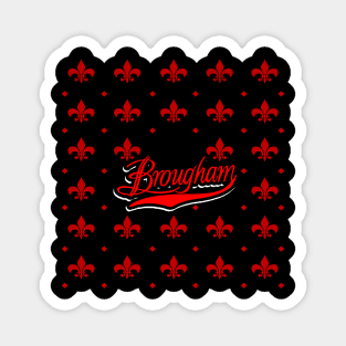 Brougham Pattern Red Magnet