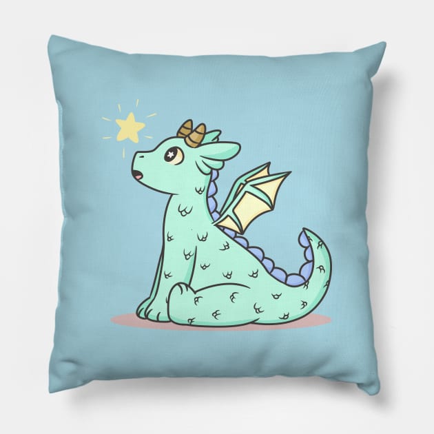 Baby dragon Pillow by KammyBale