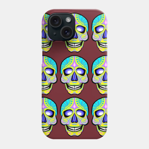 Sugar skull Phone Case by Tlou_arts