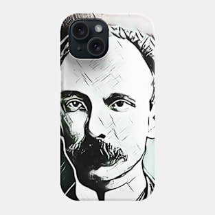 José Martí Black and White Portrait | Jose Marti Artwork 3 Phone Case