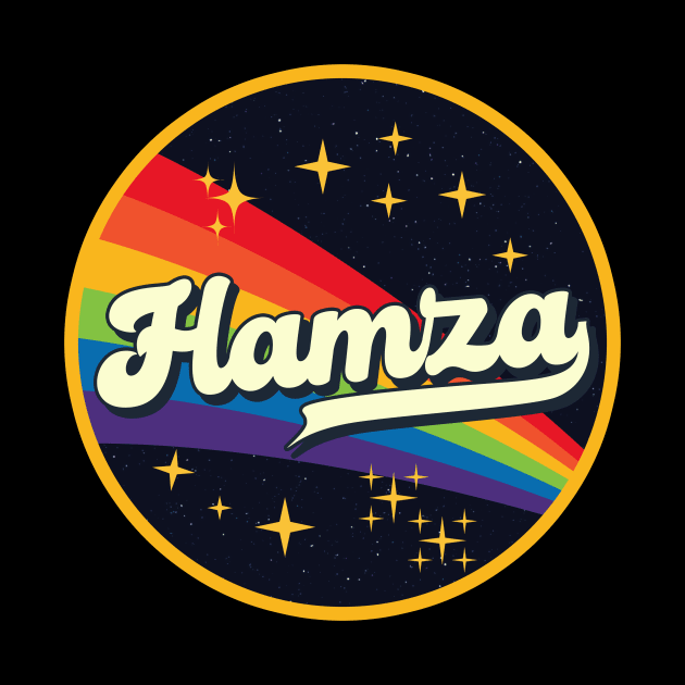 Hamza // Rainbow In Space Vintage Style by LMW Art