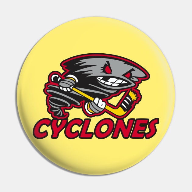 Cyclones Hockey Logo Pin by DavesTees