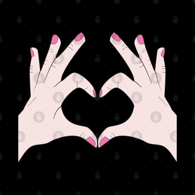 Hands Making Heart Shape Love Sign Language Valentine's Day by Okuadinya