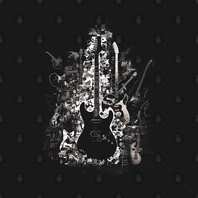 Guitar Collage by Barn Shirt USA