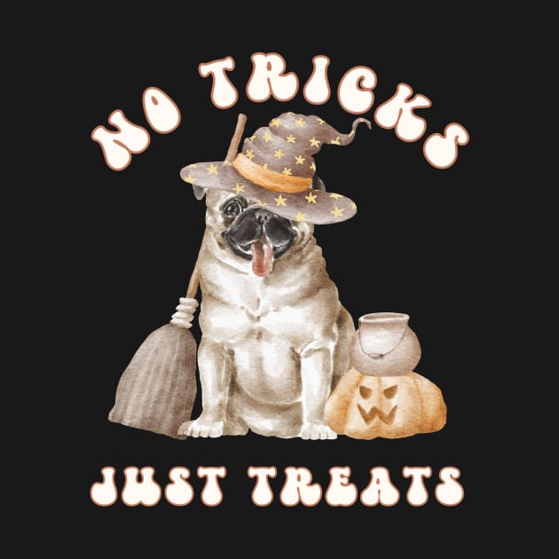 Funny Pug Halloween Fall Design with Witch Hat and Pumpkin for Dog Lovers and Pug Moms by bbreidenbach
