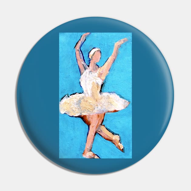 Ballet Dancer Original Art Painting Pin by DonWillisJrArt