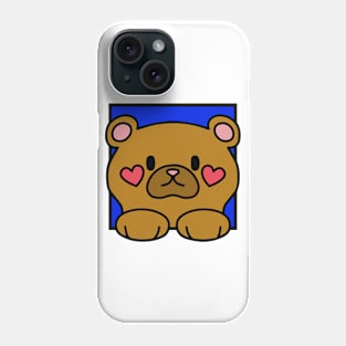 Love Cuddle Bear Baby Blue Phone Case