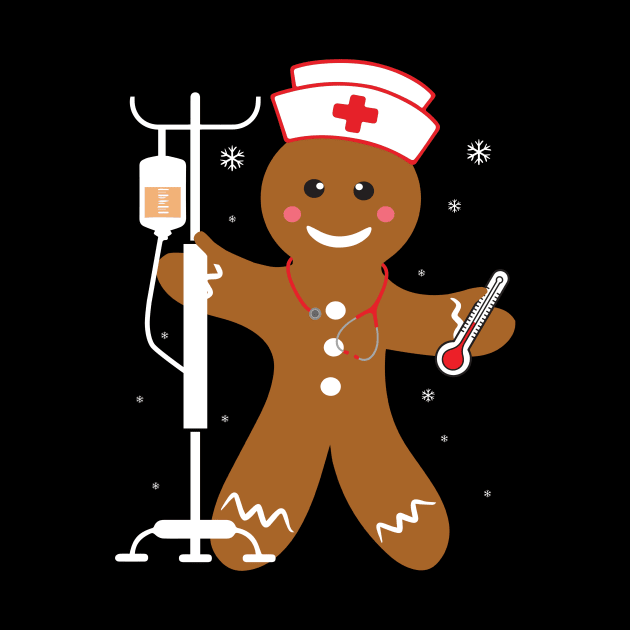 Proud Nurse Gingerbread Man Funny Nurse Christmas by aaltadel