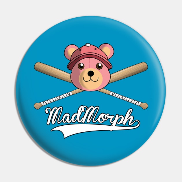 Team Morph - Pink Bear Logo Pin by MadMorph