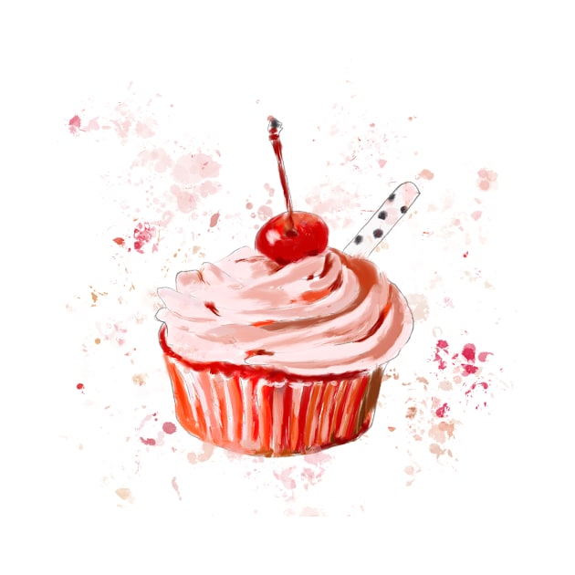 Cherry cupcake by Leamini20