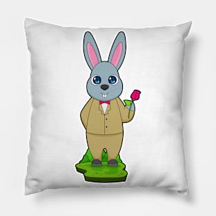 Rabbit Groom Suit Wedding Pillow