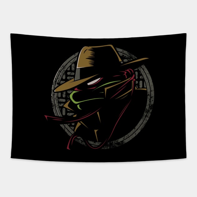 Undercover Ninja Raph Tapestry by hoborobo