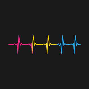 Pansexual Pride Heartbeat Pulse T-Shirt