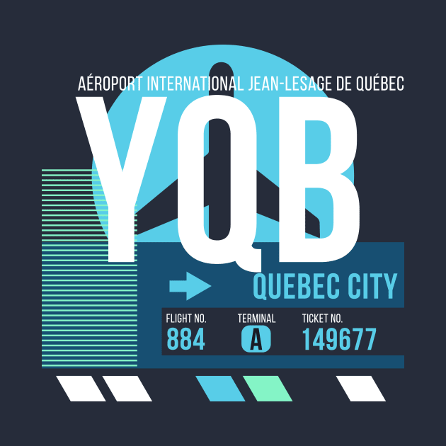 Quebec City (YQB) Airport // Sunset Baggage Tag by Now Boarding