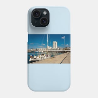 Portuguese city and yacht Phone Case