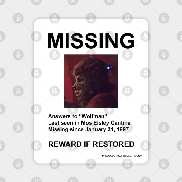 Missing Wolfman Magnet by doubleofive