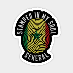 Stamped in My Soul Senegal Flag Design Senegalese Pride Magnet