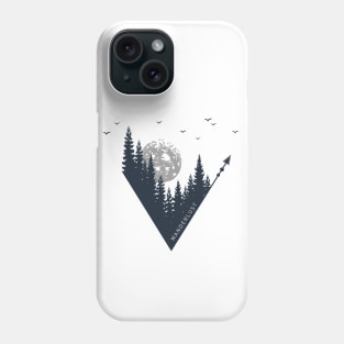 Creative Illustration With Mountains In Geometric Style Phone Case