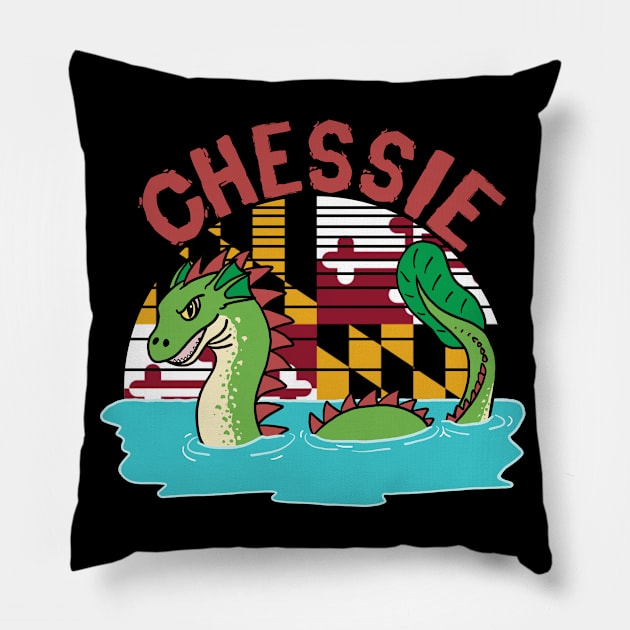 Chessie of the Chesapeake Pillow by SNK Kreatures