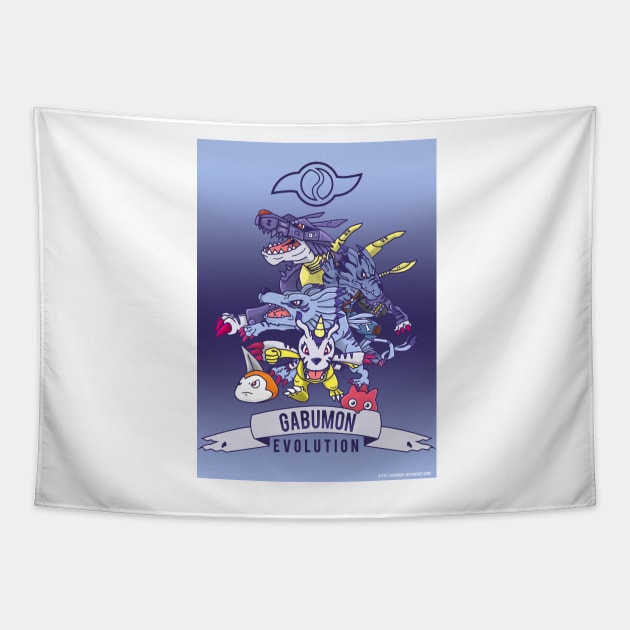 digimon gabumon evolution Tapestry by DeeMON