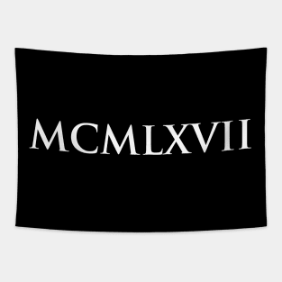 1967 MCMLXVII (Roman Numeral) Tapestry