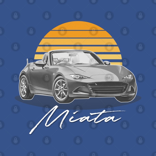 Retro Mazda Miata Graphic Design by DankFutura