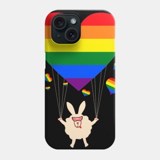 Rabbit Rainbow Flag Sunglasses Gay Pride LGBT Phone Case