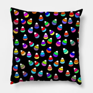 Halloween Rainbow Candy Corn Pattern Pillow