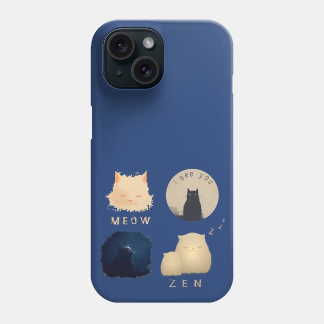 4 cats Phone Case by NATLEX