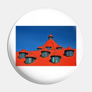 Red Roof Blue Sky Pin