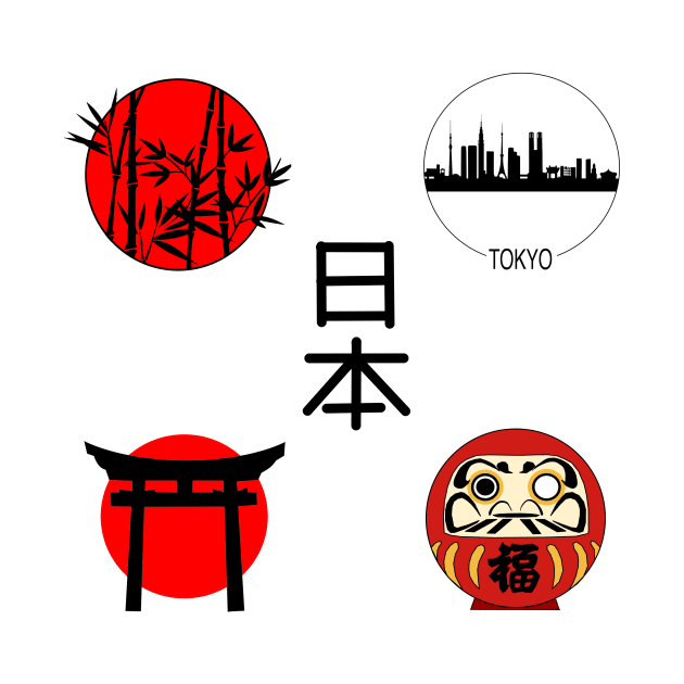 Japan symbols by Nezumi1998