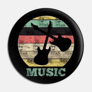 Retro Guitar Pin