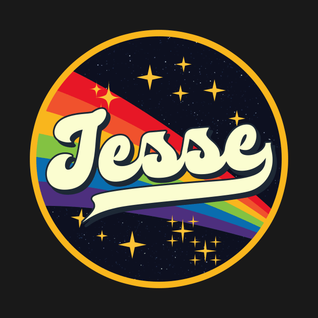 Jesse // Rainbow In Space Vintage Style by LMW Art