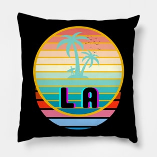 "Retro" L.A Palms Pillow