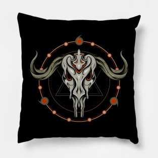 Skull head of goat Pillow