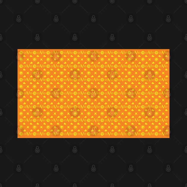 COVID 19 Pattern Orange Yellow by GraficBakeHouse