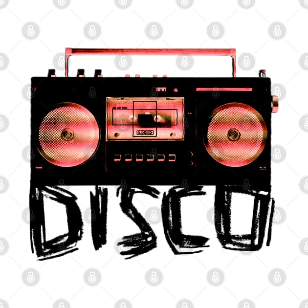 Music Vintage Disco Stereo for Disco Party by badlydrawnbabe