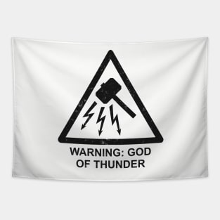 Warning: God of Thunder Tapestry