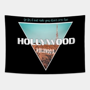 simple hollywood sign roadtrip Tapestry