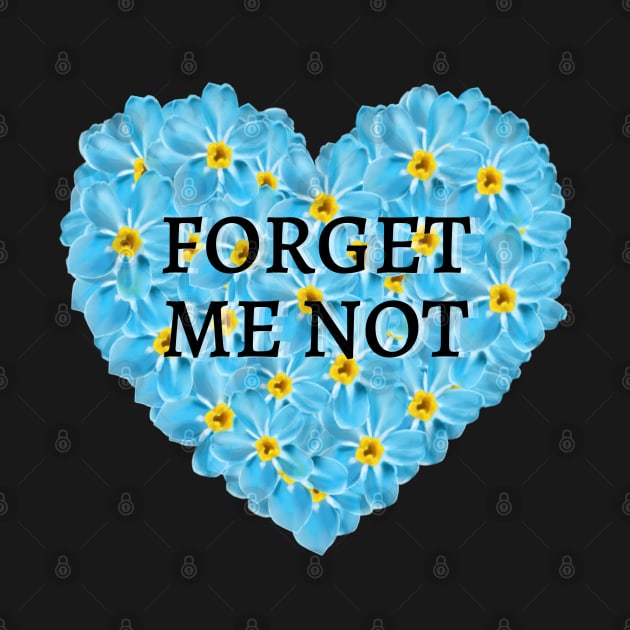 Forget Me Not Flower Heart by Eveka