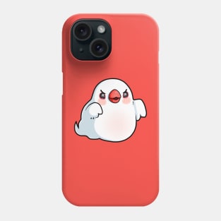 Ghost White Java Finch Bird Phone Case