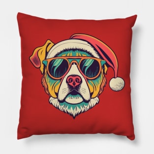 Christmas Dog Santa Pillow