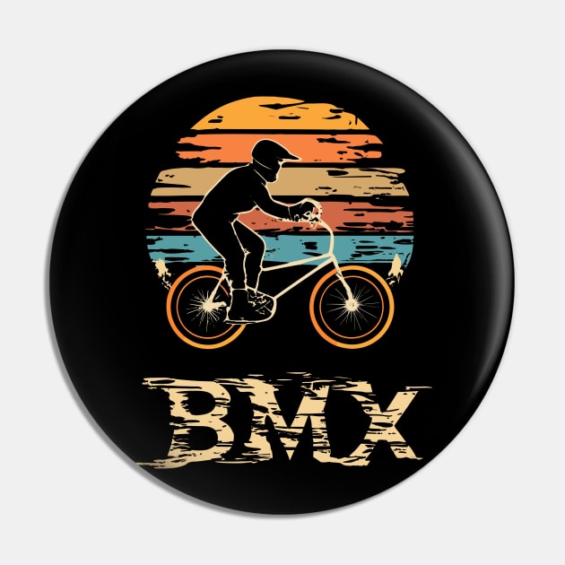 BMX Retro Vintage Bike Rider for Men Women Kids Pin by Vermilion Seas