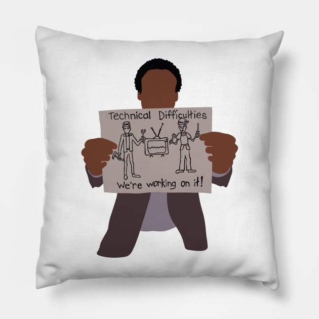 Community technical difficulties Pillow by FutureSpaceDesigns