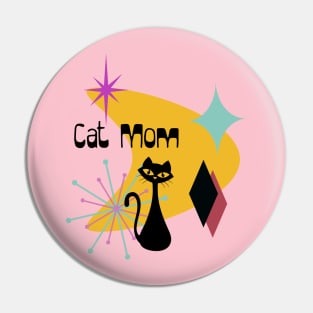 Retro Cat Mom Pin